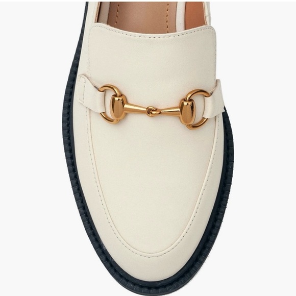 Lisa Vicky Zany-V Natural Sheep Napa Cream Horsebit Buckle SZ 7 NWT and Box - Picture 5 of 11